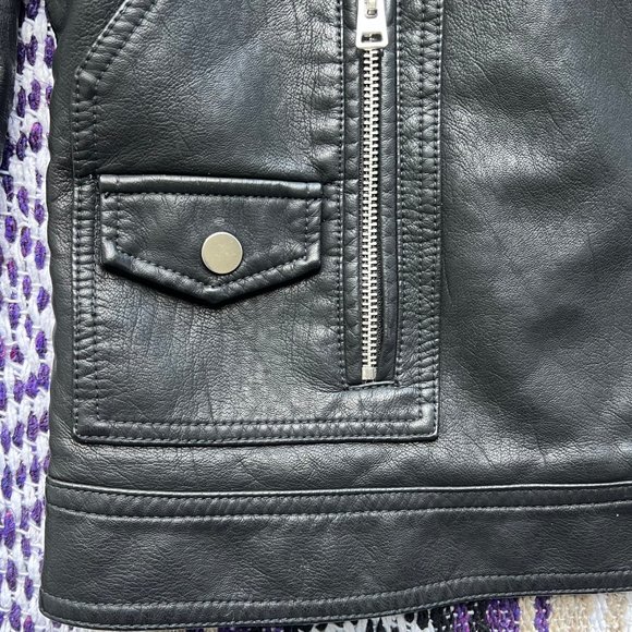 TOPSHOP Faux Leather Biker Jacket - Picture 5 of 13